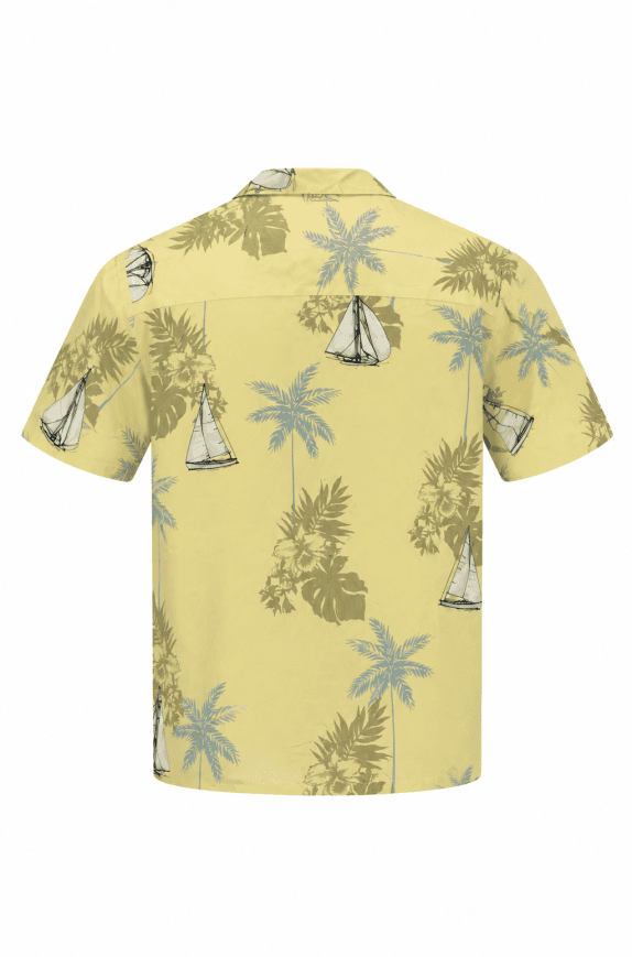 PURITAN TROPICAL SHIRT YELLOW MEN PRE OWNED L