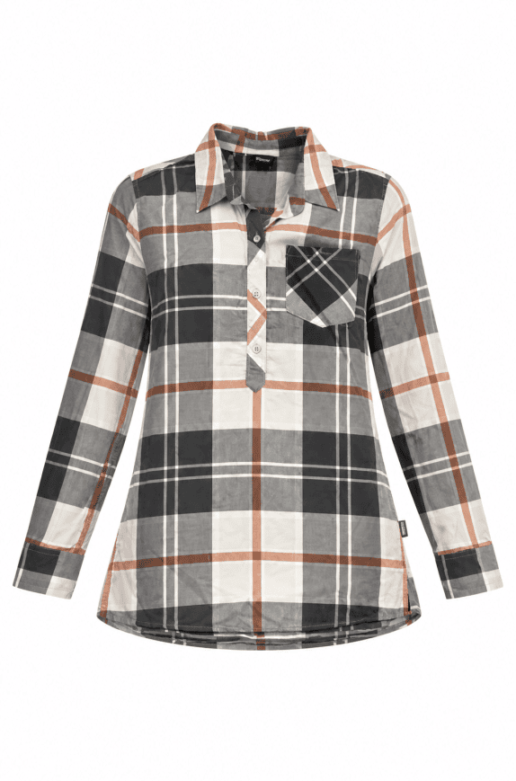 PATAGONIA ΠΟΥΚΑΜΙΣΟ CHECKED ΜΑΥΡΟ ΓΚΡΙ ΑΝΤΡΙΚΟ PRE OWNED M