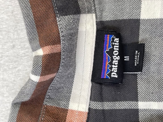 PATAGONIA CAMICIA CHECKED NERO GRIGIO UOMO PRE OWNED M