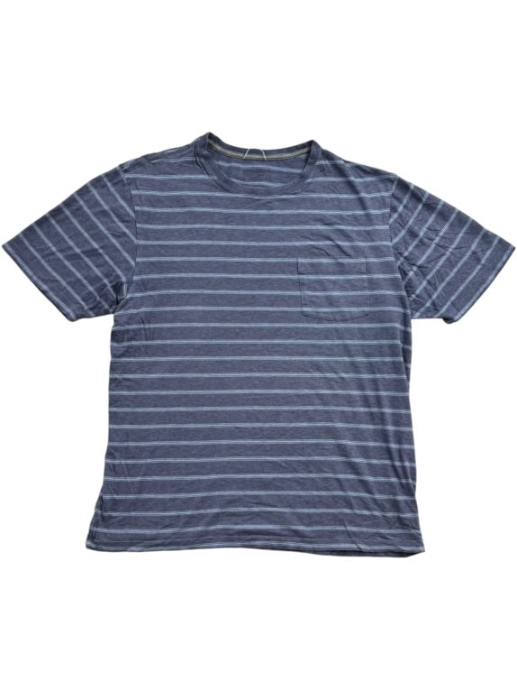 PATAGONIA T-shirt Ριγέ με Τσέπη Μπλε Unisex M