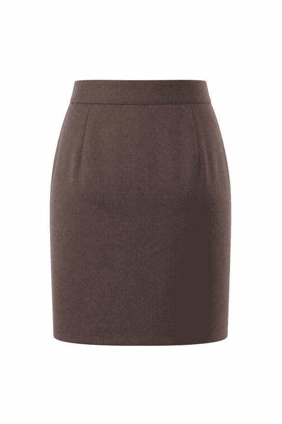 LOUIS FERAUD SKIRT MINIMAL BROWN WOMEN PRE OWNED S