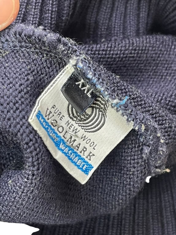PAUL & SHARK ΠΛΕΚΤΗ ΜΠΛΟΥΖΑ ΜΕ ΦΕΡΜΟΥΑΡ 1/4 ΣΚΟΥΡΟ ΜΠΛΕ UNISEX XXL