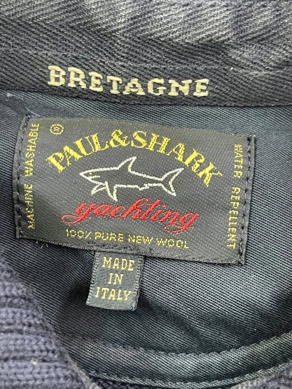 PAUL & SHARK ΠΛΕΚΤΗ ΜΠΛΟΥΖΑ ΜΕ ΦΕΡΜΟΥΑΡ 1/4 ΣΚΟΥΡΟ ΜΠΛΕ UNISEX XXL