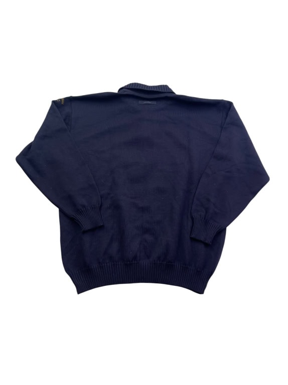 PAUL & SHARK ΠΛΕΚΤΗ ΜΠΛΟΥΖΑ ΜΕ ΦΕΡΜΟΥΑΡ 1/4 ΣΚΟΥΡΟ ΜΠΛΕ UNISEX XXL