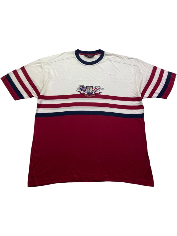 PAUL & SHARK T-SHIRT RINGER VINTAGE ΛΟΓΟΤΥΠΟ ΠΟΛΥΧΡΩΜΟ ΑΝΔΡΙΚΟ XL