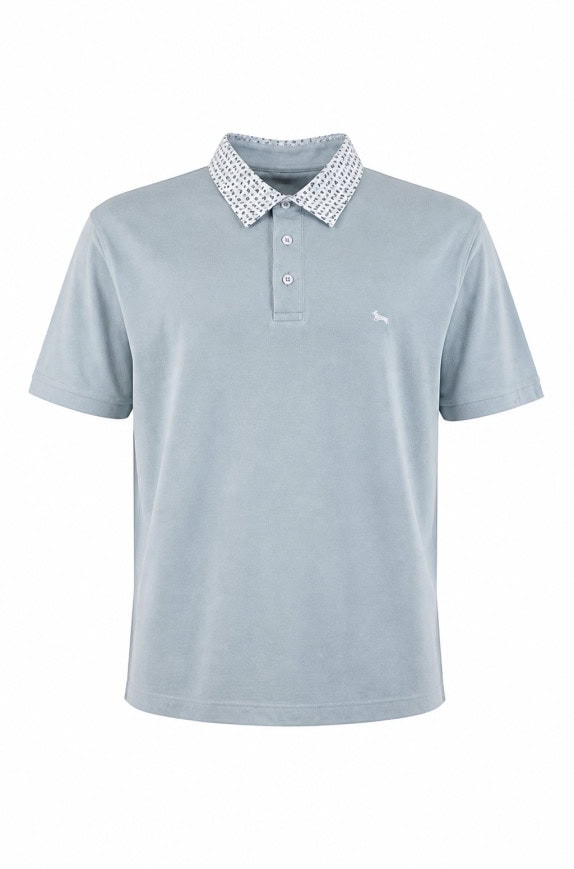 HARMONT&BLAINE  POLO MINIMAL BLU UOMO PRE OWNED XL