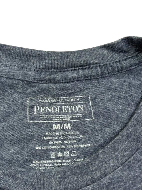 PENDLETON T-SHIRT SPELLOUT LOGO ΜΠΛΕ UNISEX M