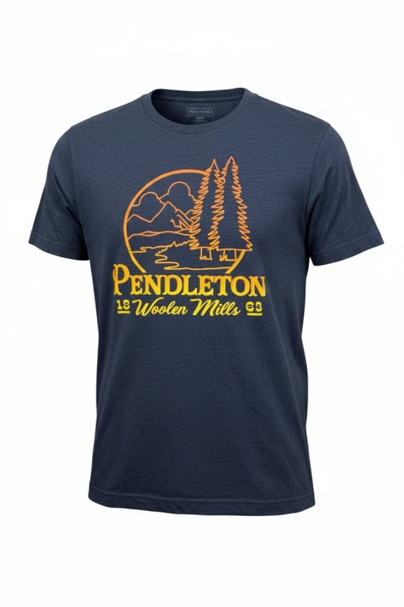 PENDLETON T-SHIRT CON LOGO SPELLOUT BLU UNISEX M