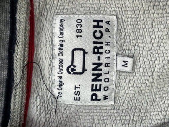 PENN RICH SWEATSHIRT CLASSIC GREY MEN PRE OWNED M