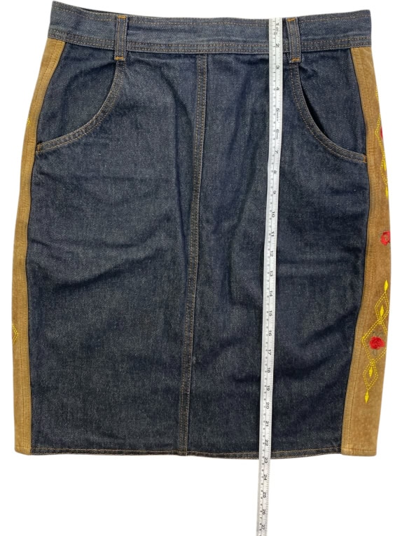 PENNYBLACK JEANS ΦΟΥΣΤΑ 90s DENIM ME EMBROIDERED DETAILS ΜΠΛΕ ΓΥΝΑΙΚΕΙΑ M