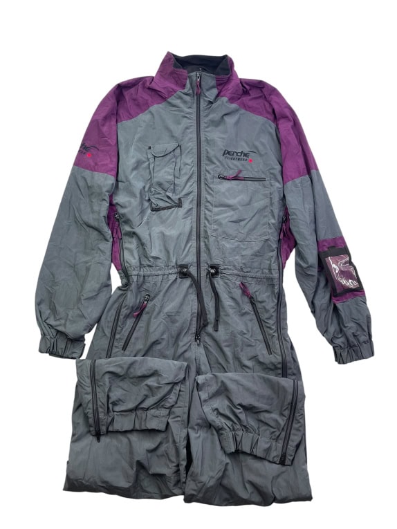 Perche Flightwear Ολόσωμη Φόρμα Vintage Logo Γκρι-Μωβ Unisex XL