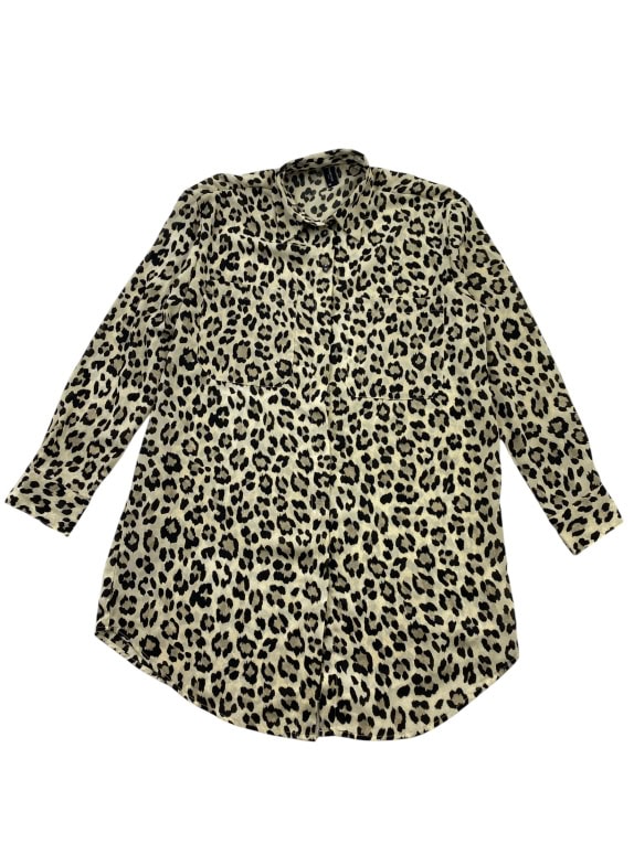 PIAZZA ITALIA Camicia animalier leopardata beige/nero da donna M