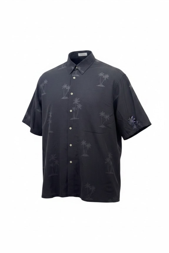 PIERRE CARDIN ΚΟΝΤΟΜΑΝΙΚΟ ΠΟΥΚΑΜΙΣΟ GRAPHIC FADED BLACK ΑΝΤΡΙΚΟ PRE OWNED L