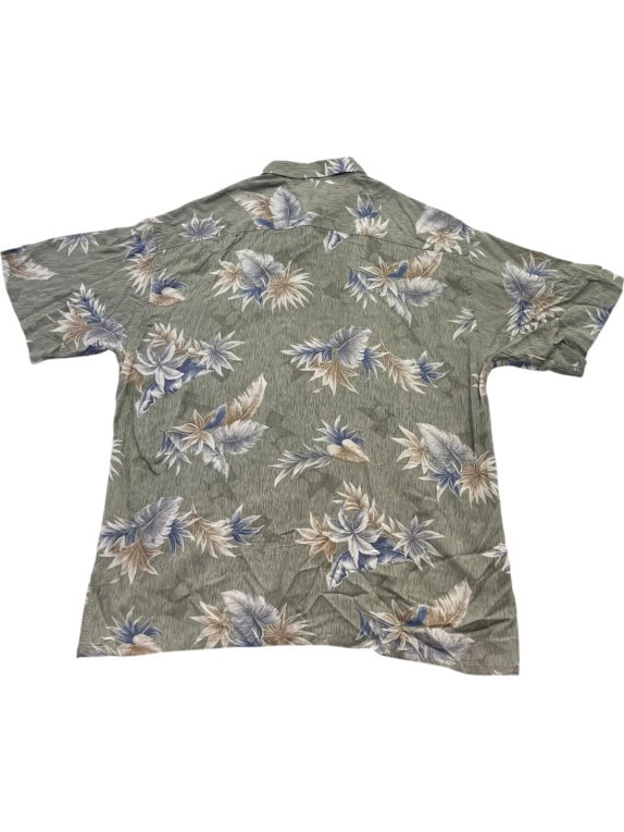 PIERRE CARDIN ΚΟΝΤΟΜΑΝΙΚΟ ΠΟΥΚΑΜΙΣΟ RETRO FLORAL OLIVE ΑΝΤΡΙΚΟ PRE OWNED L