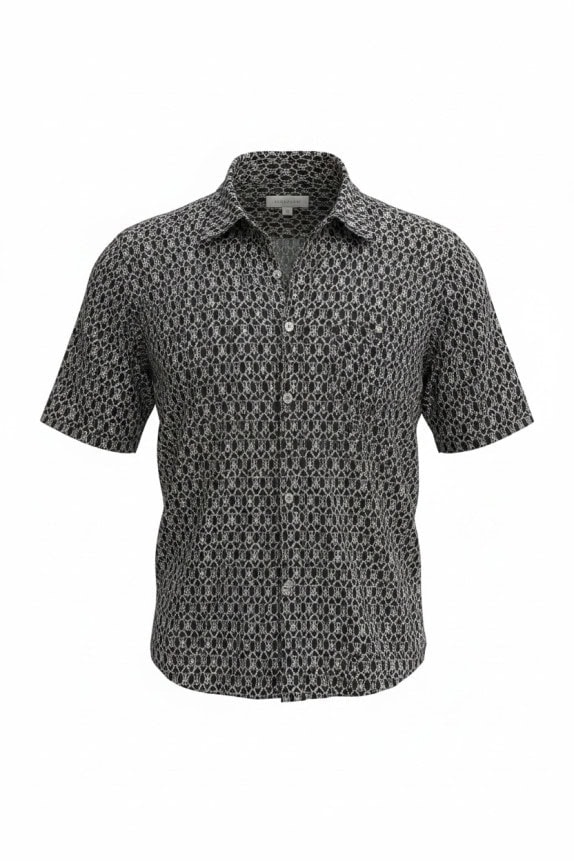 PIERRE CARDIN ΚΟΝΤΟΜΑΝΙΚΟ ΠΟΥΚΑΜΙΣΟ RETRO ΜΑΥΡΟ ΑΝΤΡΙΚΟ PRE OWNED M