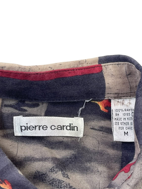 PIERRE CARDIN ΚΟΝΤΟΜΑΝΙΚΟ ΠΟΥΚΑΜΙΣΟ RETRO ΠΟΛΥΧΡΩΜΟ ΑΝΤΡΙΚΟ PRE OWNED M