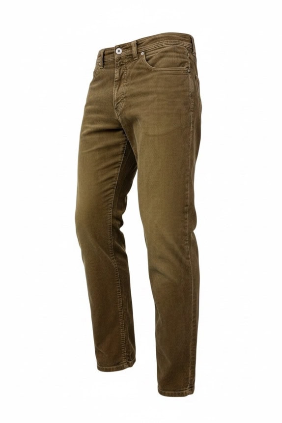 PIERRE CARDIN CORDUROY PANTS CLASSIC BROWN MEN PRE OWNED M