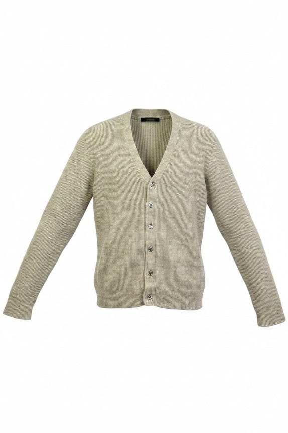 PIERRE CARDIN KNIT SWEATER MINIMAL CREAM UNISEX PRE OWNED M