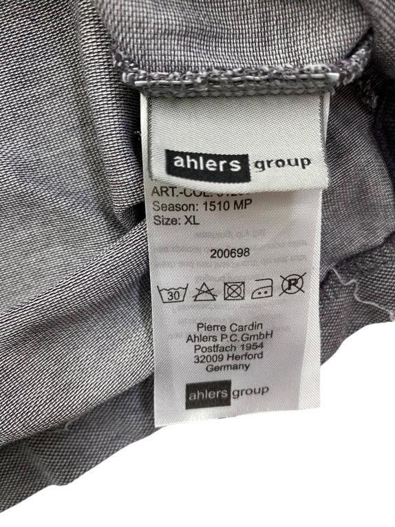 PIERRE CARDIN POLO IN COTONE PIMA GRIGIO DA UOMO L-XL