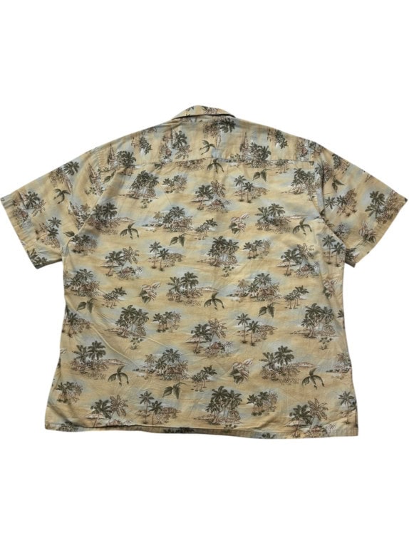 PIERRE CARDIN SHIRT ALOHA BEIGE MEN PRE OWNED L