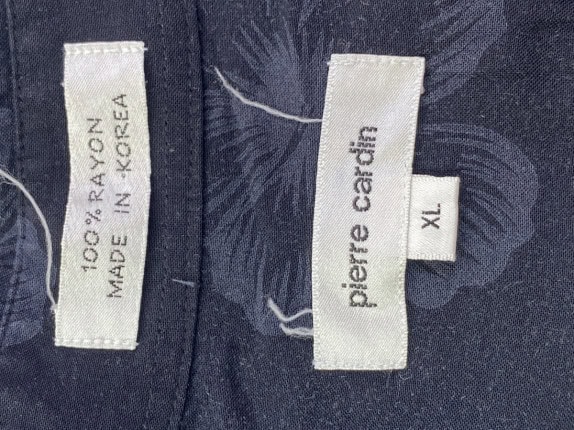GEORGE CAMICIA FLOREALE BLU UOMO PRE OWNED XL
