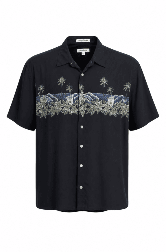 PIERRE CARDIN ΠΟΥΚΑΜΙΣΟ HAWAIIAN ΜΑΥΡΟ ΑΝΤΡΙΚΟ PRE OWNED L