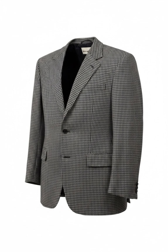 PIERRE CARDIN ΣΑΚΑΚΙ CLASSIC HOUNDSTOOTH ΜΑΥΡΟ ΛΕΥΚΟ ΑΝΤΡΙΚΟ PRE OWNED L