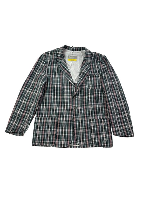 PIERRE CARDIN BLAZER CLASSICO VERDE A QUADRI DONNA PRE OWNED L