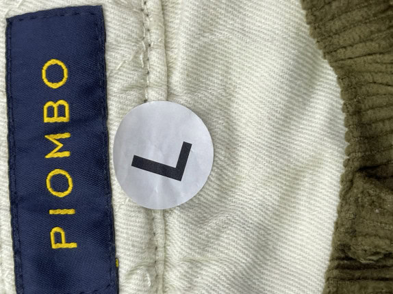 90S PIOMBO ΠΑΝΤΕΛΟΝΙ CORDUROY OLIVE ΑΝΤΡΙΚΟ PRE OWNED L