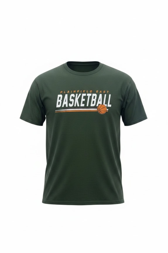 PLAINFIELD EAST GRAPHIC TEE ATHLETIC OLIVE UNISEX PRE OWNED