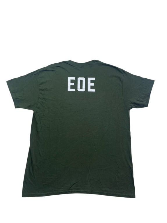 PLAINFIELD EAST GRAPHIC TEE ATHLETIC OLIVE UNISEX PRE OWNED