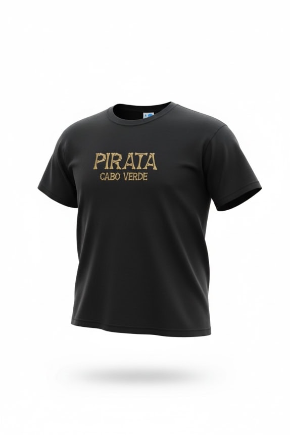 PLANETA MARINHO T-Shirt Vintage "Pirata Cabo Verde" Black Men's XL