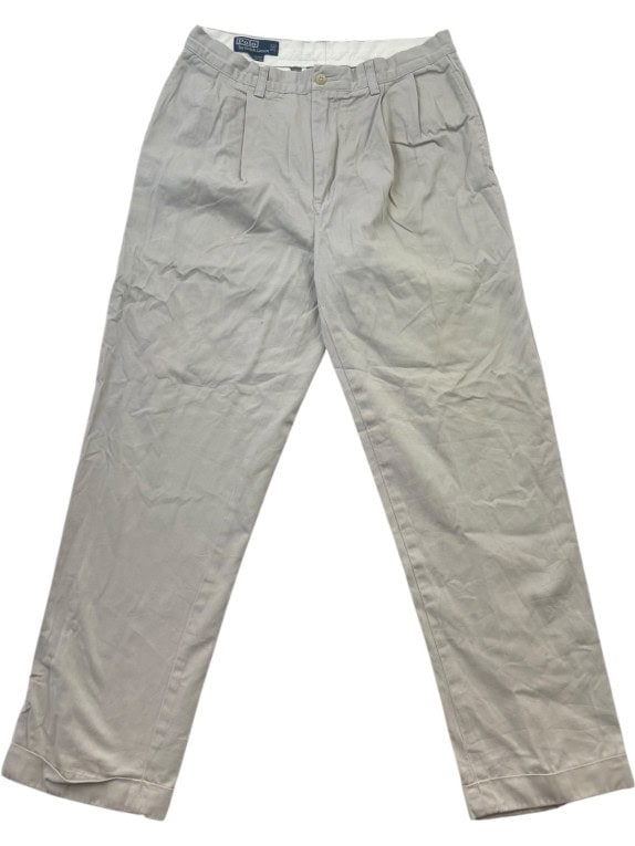 POLO BY RALPH LAUREN PANTALONI CHINO CLASSICO BEIGE UOMO PRE OWNED S