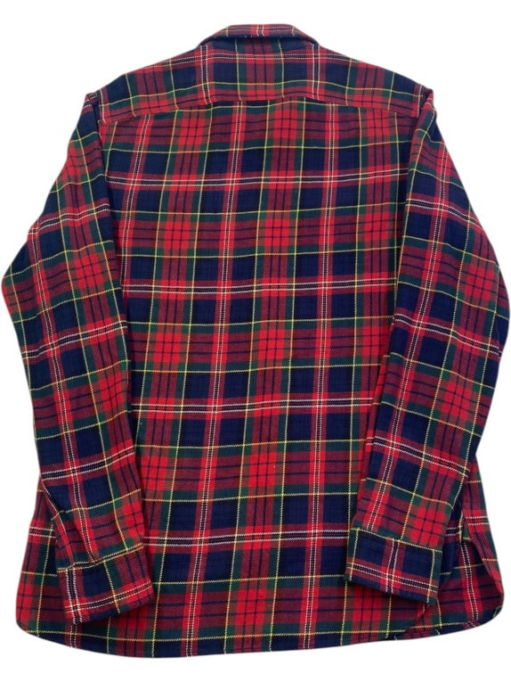 POLO BY RALPH LAUREN FLANNEL SHIRT CLASSIC RED PLAID MENS PRE OWNED S