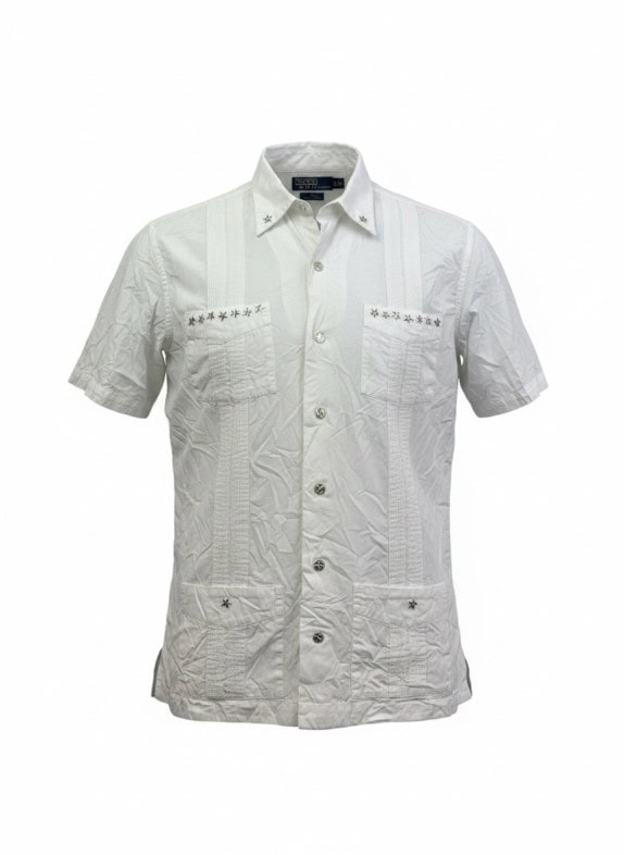 POLO BY RALPH LAUREN ΚΟΝΤΟΜΑΝΙΚΟ ΠΟΥΚΑΜΙΣΟ ΚΕΝΤΗΜΕΝΟ ΛΕΥΚΟ ΑΝΤΡΙΚΟ PRE OWNED M