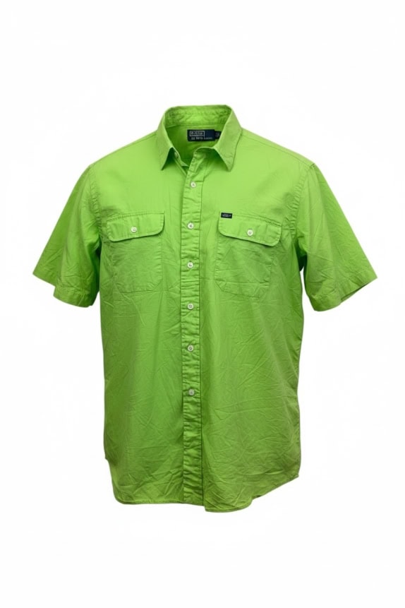 POLO BY RALPH LAUREN ΚΟΝΤΟΜΑΝΙΚΟ ΠΟΥΚΑΜΙΣΟ MINIMAL ΠΡΑΣΙΝΟ ΑΝΤΡΙΚΟ PRE OWNED L