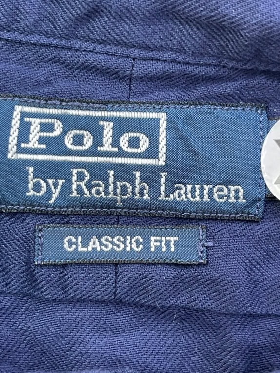 POLO BY RALPH LAUREN CAMICIA MANICHE CORTE MINIMAL NAVY UOMO PRE OWNED