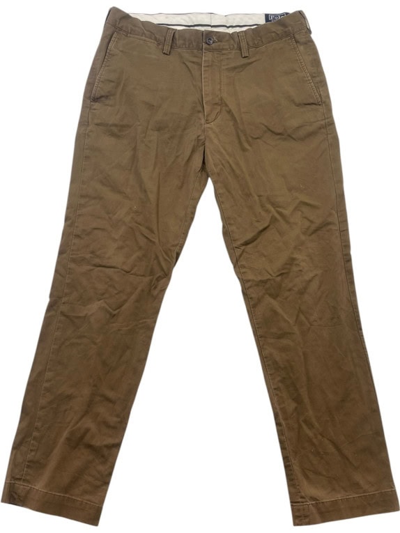 POLO BY RALPH LAUREN PANTALONI CHINO CLASSICI MARRONE UOMO PRE OWNED M