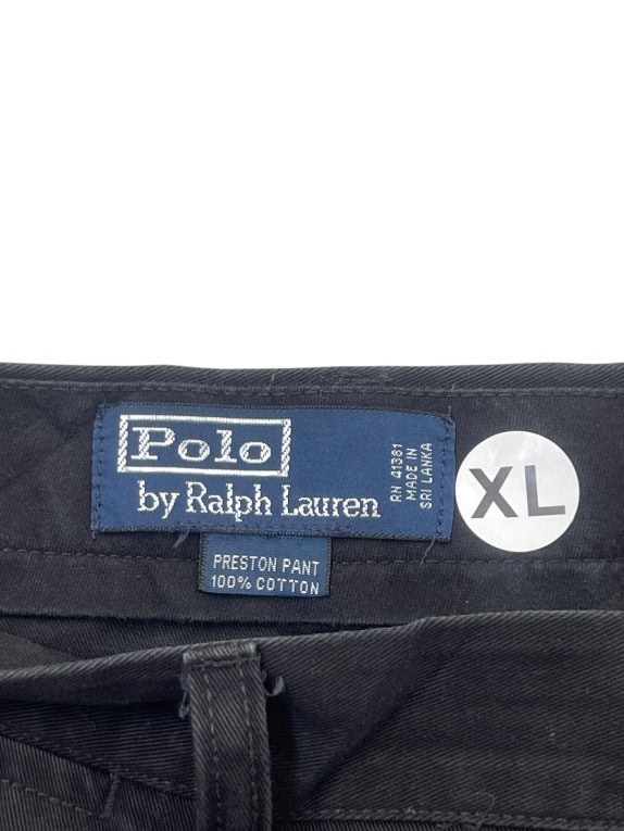 POLO BY RALPH LAUREN CHINO PANTS CLASSIC BLACK MENS PRE OWNED XL
