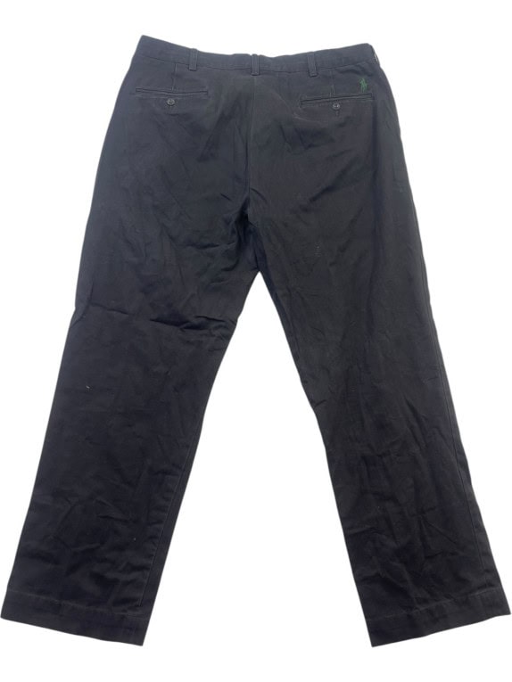 POLO BY RALPH LAUREN CHINO PANTS CLASSIC BLACK MENS PRE OWNED XL