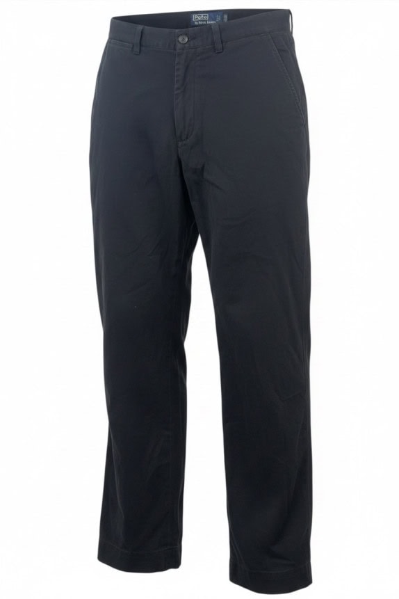 POLO BY RALPH LAUREN PANTALONI CHINO CLASSICI NERI UOMO PRE OWNED S