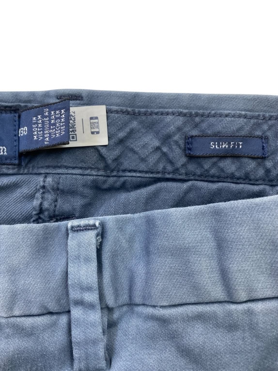 POLO BY RALPH LAUREN PANTALONI CHINO MINIMAL WASHED BLUE UOMO PRE OWNED L