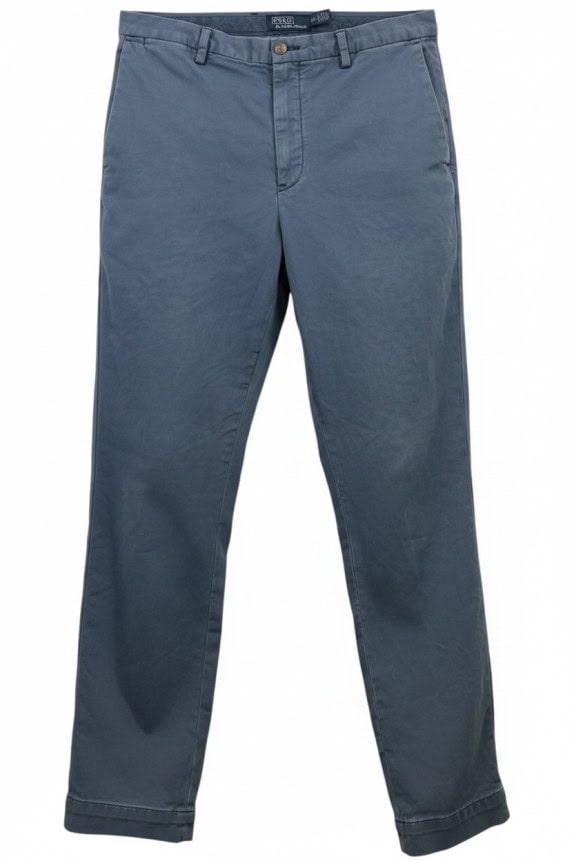 POLO BY RALPH LAUREN CHINO PANTS MINIMAL WASHED BLUE MEN PRE OWNED L