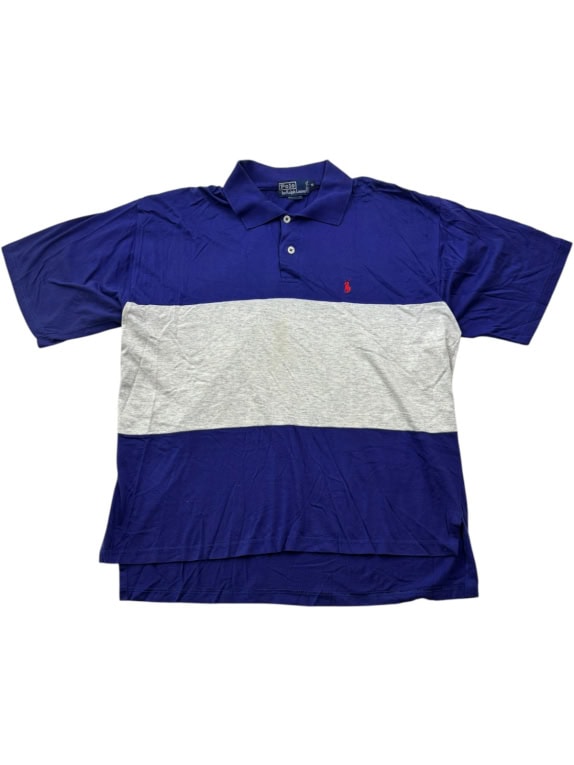 POLO BY RALPH LAUREN POLO SHIRT CLASSIC COLORBLOCK ΜΠΛΕ ΑΝΤΡΙΚΟ PRE OWNED M