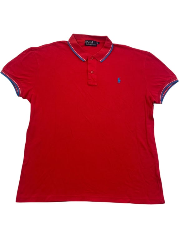 POLO BY RALPH LAUREN POLO SHIRT CLASSIC ΚΟΚΚΙΝΟ ΑΝΤΡΙΚΟ PRE OWNED L