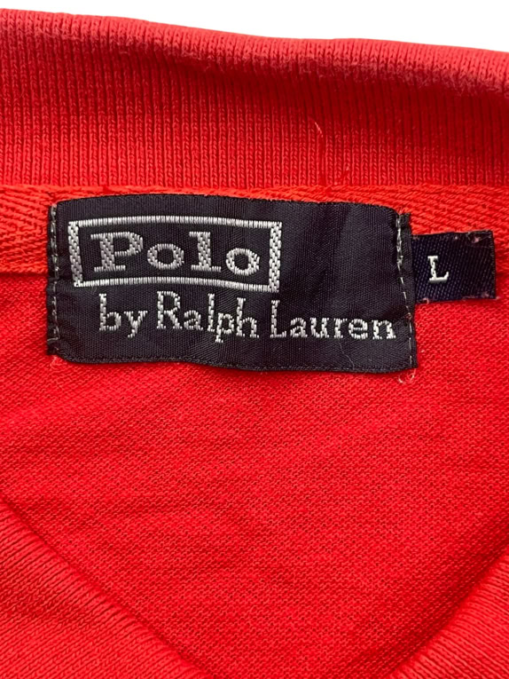 POLO BY RALPH LAUREN POLO SHIRT CLASSIC ΚΟΚΚΙΝΟ ΑΝΤΡΙΚΟ PRE OWNED L