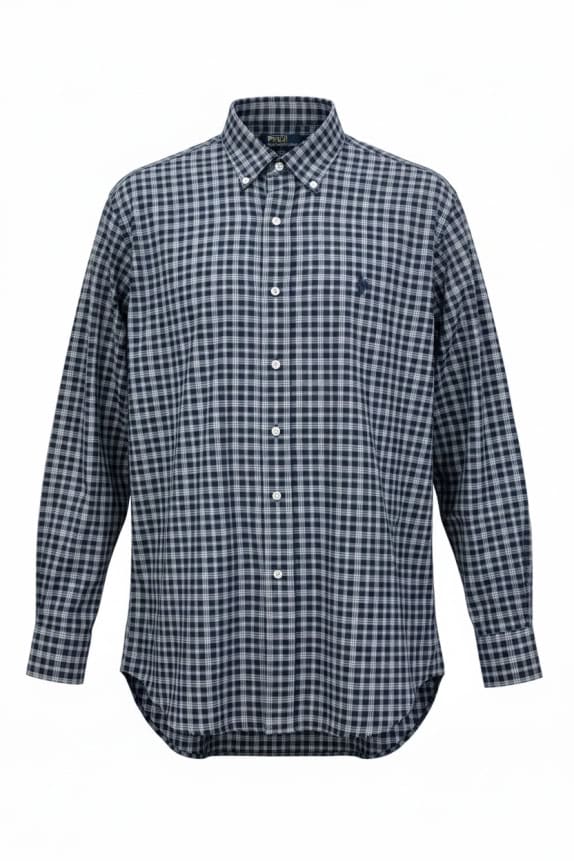 POLO BY RALPH LAUREN ΠΟΥΚΑΜΙΣΟ CHECKERED LOGO ΜΠΛΕ UNISEX M