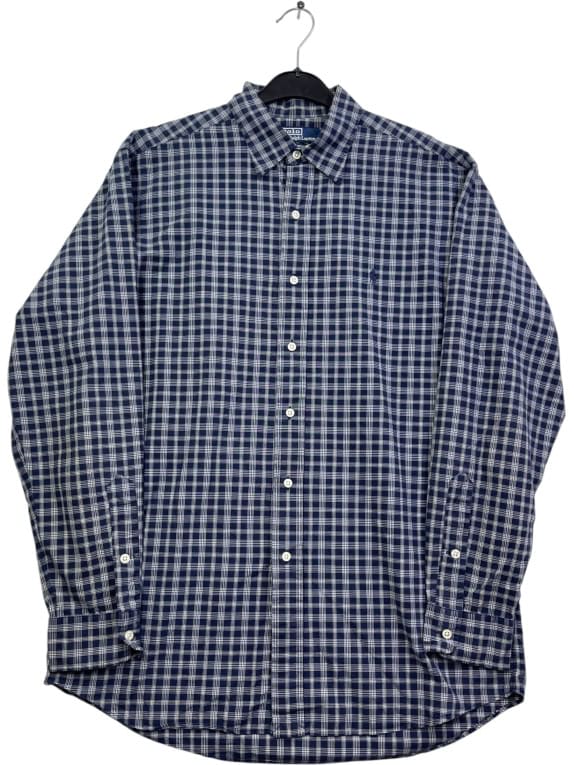 POLO BY RALPH LAUREN ΠΟΥΚΑΜΙΣΟ CHECKERED LOGO ΜΠΛΕ UNISEX M