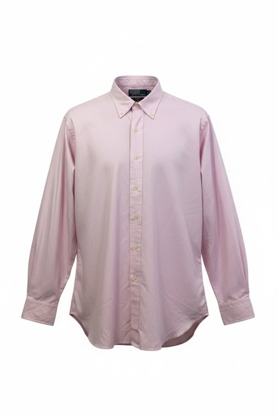POLO BY RALPH LAUREN CAMICIA CLASSIC ROSA CHIARO UOMO PRE OWNED XL