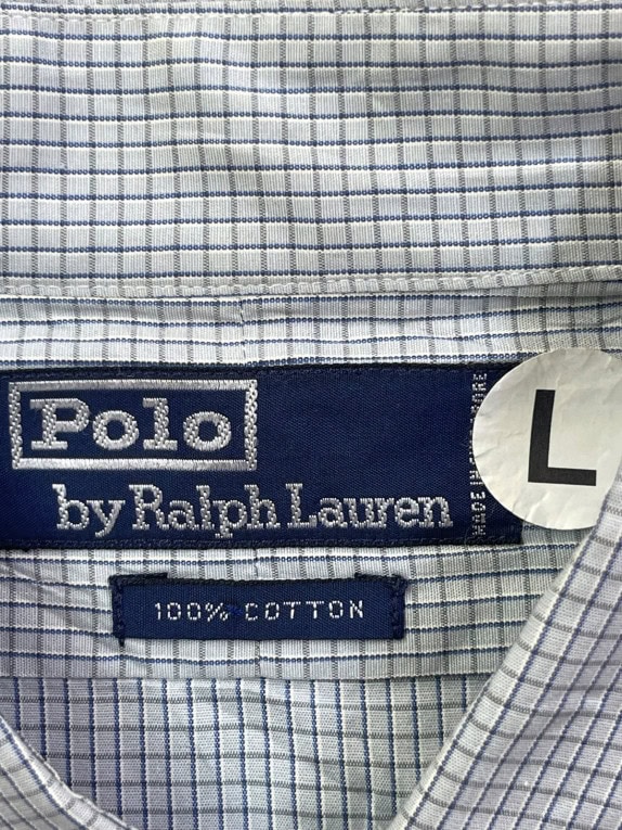 POLO BY RALPH LAUREN ΠΟΥΚΑΜΙΣΟ CLASSIC CHECK ΓΚΡΙ ΑΝΤΡΙΚΟ PRE OWNED L